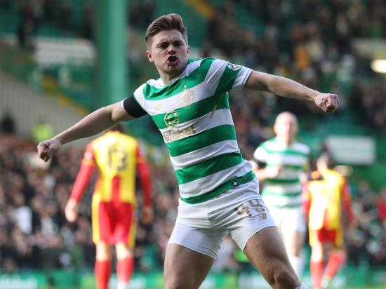 Forrest cuts down spirited Thistle with hat-trick as Celtic’s cup run continues