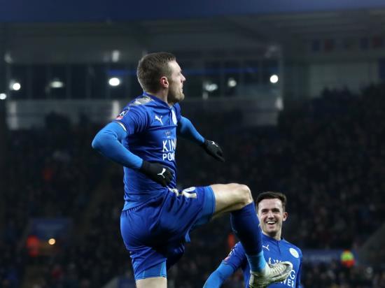 Vardy header sinks Blades and sends Leicester into last eight