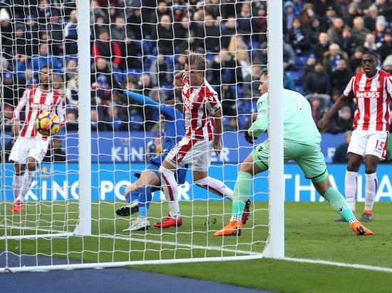 Jack Butland error helps Leicester salvage point against Stoke