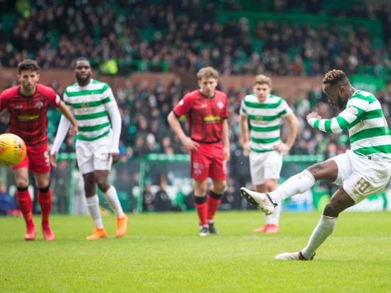 Moussa Dembele at the double as Celtic see off Morton to reach cup semi-finals