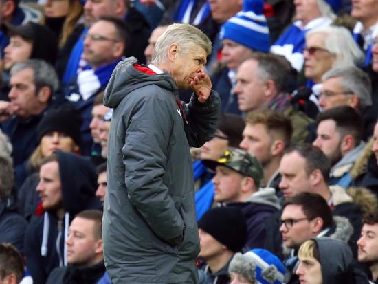 Brighton & Hove Albion 2 - 1 Arsenal: Brighton rock Wenger as pressure mounts on French boss