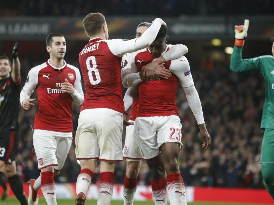Arsenal 3 - 1 AC Milan: Danny Welbeck nets brace as Arsenal see off AC Milan to book quarter-final spot
