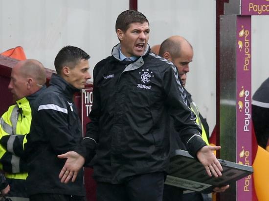 I’ll accept blame for Motherwell leveller, says Gerrard