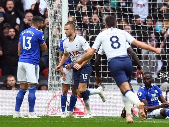 Rare Eric Dier strike lifts Tottenham to victory over 10-man Cardiff