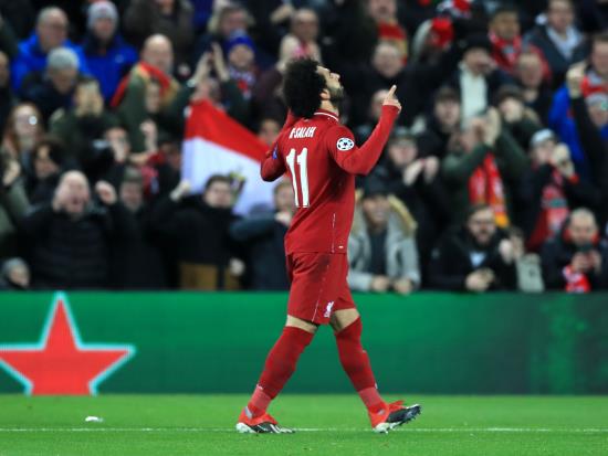 Mohamed Salah sends Liverpool into Champions League knockout stages