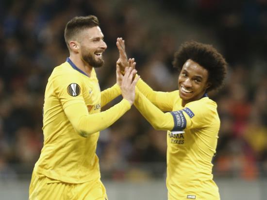 Giroud hat-trick guides Chelsea into quarter-finals with Kiev thrashing