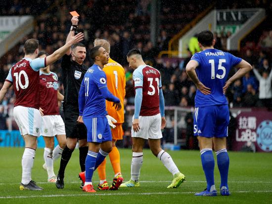 Late Morgan goal secures victory for 10-man Leicester over Burnley