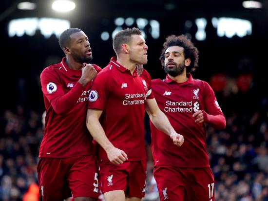 James Milner spot on as below-par Liverpool go top with win at Fulham