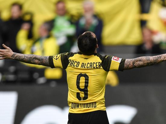 Late Alcacer double lifts Dortmund to victory