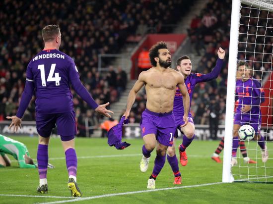 Mohamed Salah ends goal drought as Liverpool take over at the top