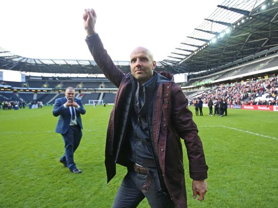 Tisdale hails players who stuck with MK Dons after they help secure promotion