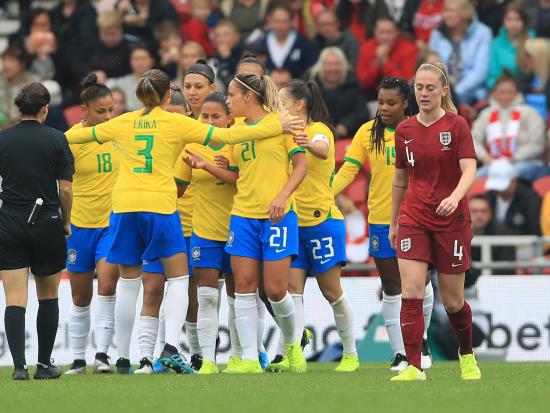 England pay for missed chances as poor run continues with Brazil defeat