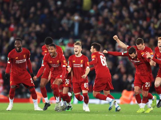 Curtis Jones hits shootout winner for Liverpool after dramatic draw at Anfield