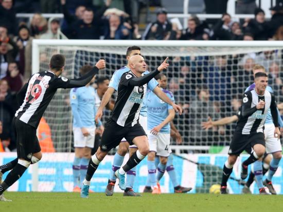 Man City suffer a further title blow as Jonjo Shelvey earns Newcastle a draw