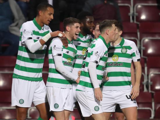 Celtic take chance to move three points clear of Rangers with win at Hearts