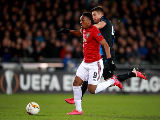 Anthony Martial earns Manchester United draw against Club Brugge