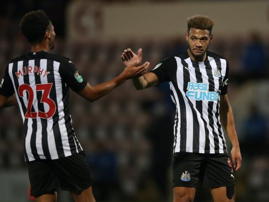 Joelinton at the double as Newcastle put seven past League Two Morecambe