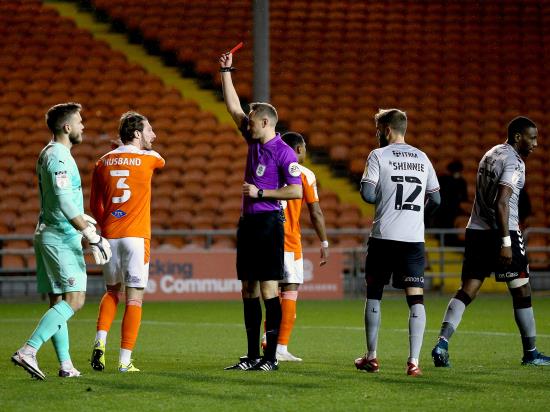 Blackpool without suspended James Husband for MK Dons clash