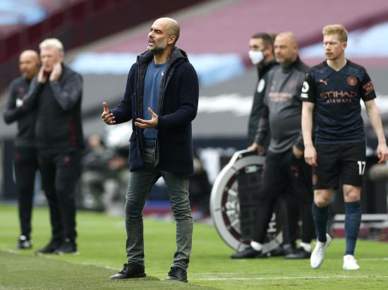 Pep Guardiola puts Man City’s struggles down to injuries and hectic schedule