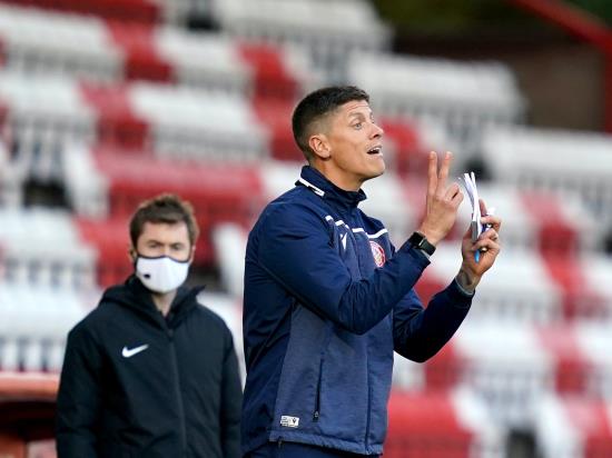 Alex Revell likes the reaction of his players at Harrogate despite goal drought