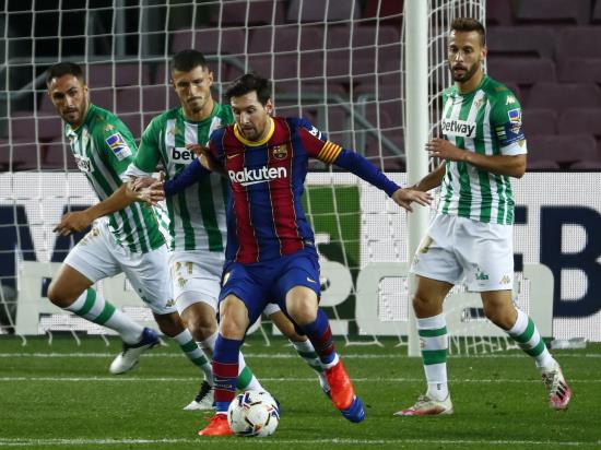 Lionel Messi boosts Barcelona beyond Real Betis with brace from the bench