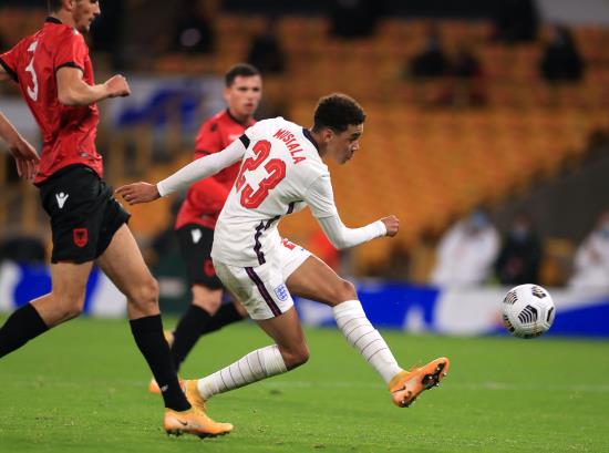 Debut goal for Jamal Musiala as England Under-21s brush aside Albania
