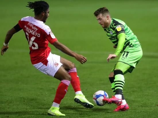 Nicky Cadden’s stoppage-time free-kick earns Forest Green a point at Barrow