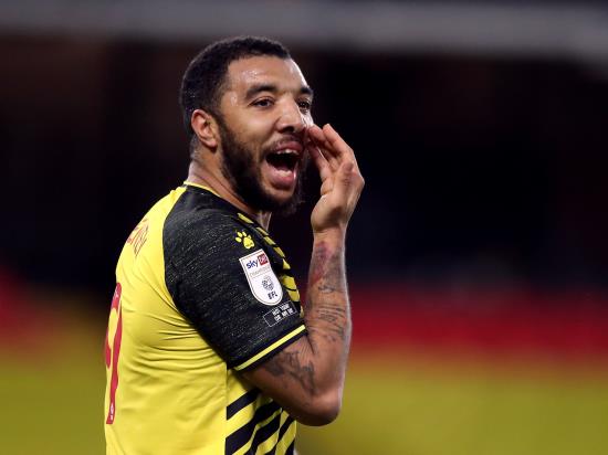 Achilles injury rules Troy Deeney out of Watford’s game against Derby