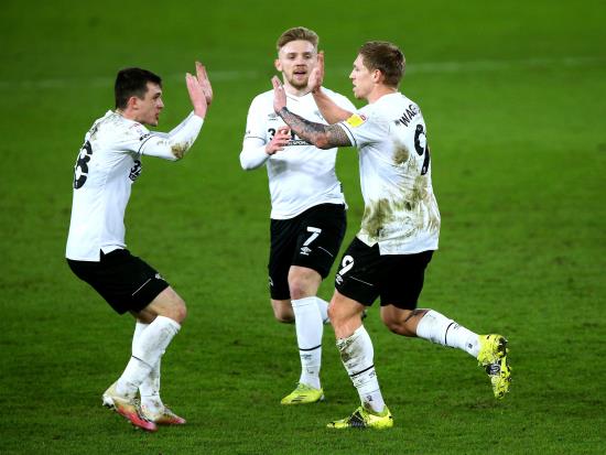 Derby ease relegation fears with fourth straight home win against Huddersfield