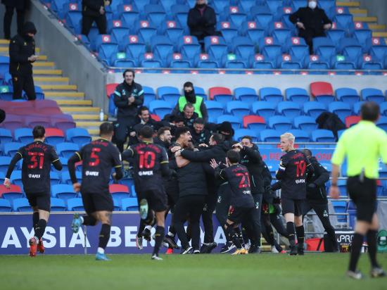Watford return to second spot after Adam Masina’s late winner at Cardiff