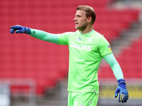 Adam Davies set to retain place in goal for Stoke against Derby