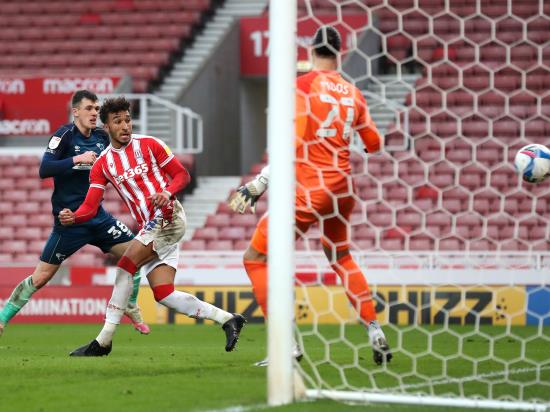 Jacob Brown secures win for Stoke as Derby continue to slide down table