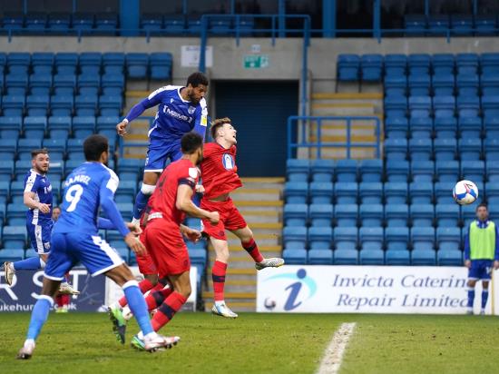 Gillingham move into League One play-off places with a narrow victory over Wigan