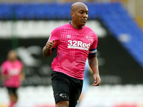 Andre Wisdom set to miss Derby’s clash with Birmingham due to groin injury