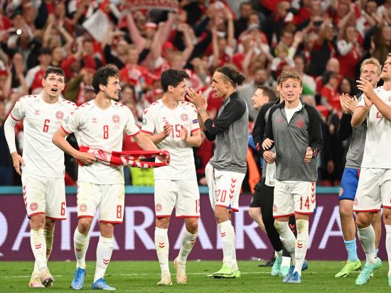 Kasper Hjulmand pays tribute to Denmark side’s spirit following defeat of Russia