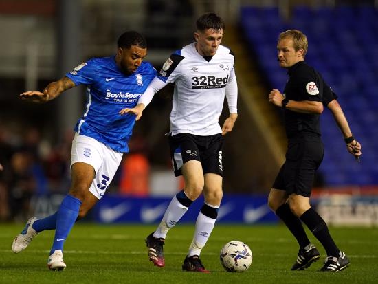 Troy Deeney makes Birmingham debut as Blues halt Derby’s unbeaten run