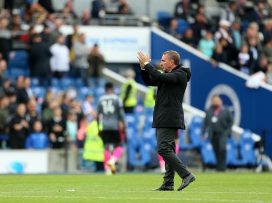 Brendan Rodgers felt one of Leicester’s two disallowed goals should have stood