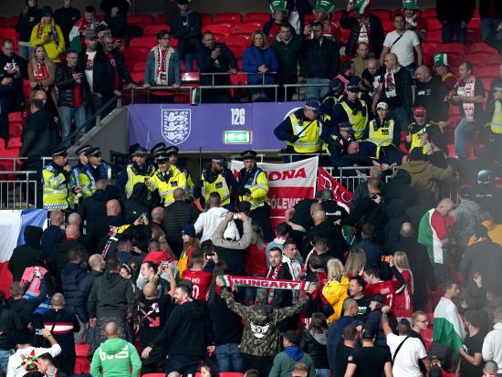 England 1 - 1 Hungary: England held as Hungary fans clash with police at Wembley