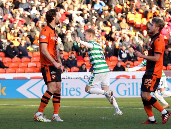 Liam Scales scores first Celtic goal in emphatic victory against Dundee United