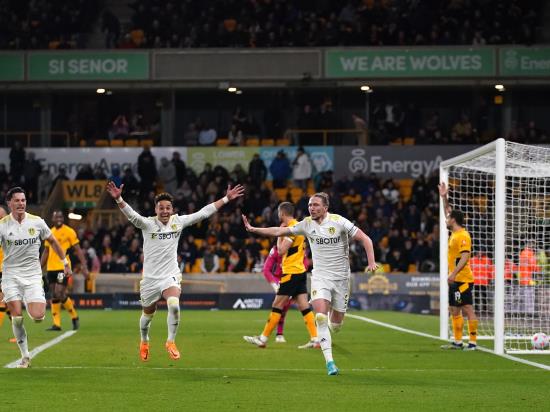 Luke Ayling hits last-minute winner as Leeds battle back to win at Wolves