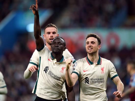 Aston Villa 1 - 2 Liverpool: Sadio Mane keeps Liverpool’s  quadruple bid on track with winner at Aston Villa