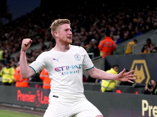 Kevin De Bruyne left wanting more goals despite netting four in win over Wolves