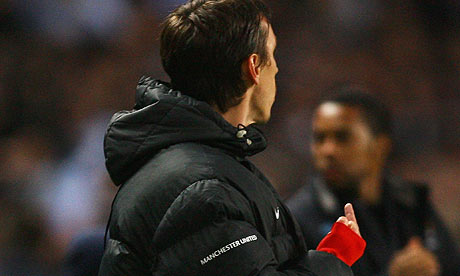 Gary Neville faces censure for middle-finger gesture at Carlos Tevez