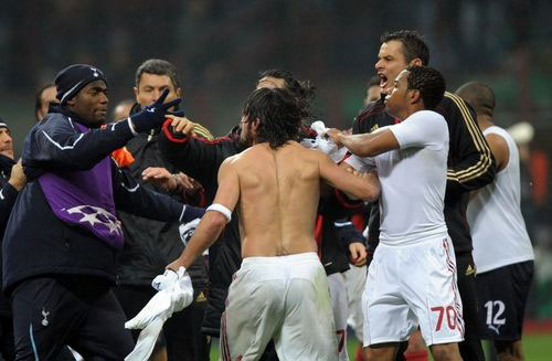 Gennaro Ivan Gattuso of AC Milan reacts during the UEFA Champions League