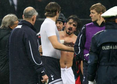 Gennaro Ivan Gattuso of AC Milan reacts during the UEFA Champions League