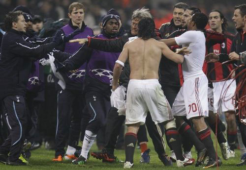 Gennaro Ivan Gattuso of AC Milan reacts during the UEFA Champions League