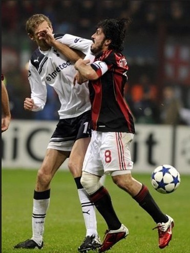 Gennaro Ivan Gattuso of AC Milan reacts during the UEFA Champions League