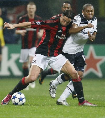 Gennaro Ivan Gattuso of AC Milan reacts during the UEFA Champions League