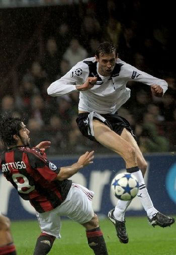 Gennaro Ivan Gattuso of AC Milan reacts during the UEFA Champions League