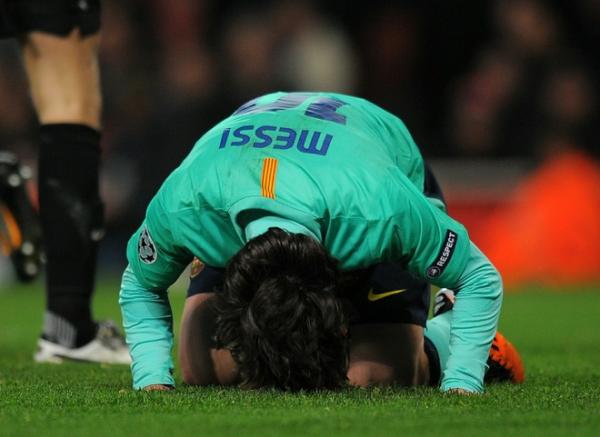 Arsenal  against Barcelona  during their Champions League soccer match in London